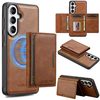 Чехол LC.IMEEKE L5 Series Detachable RFID Card Bag Magsafe на Samsung Galaxy A57 5G — коричневый