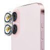 Защитное стекло на камеру ENKAY 9H Anti-reflection Camera Lens Aluminium Alloy для iPhone 16 / 16 Plus - серебристое