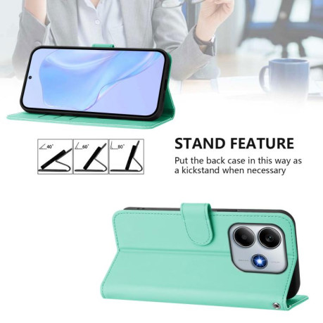 Чохол-книжка Skin Feel Solid Color Leather Xiaomi Poco M7 Pro 5G - зелений