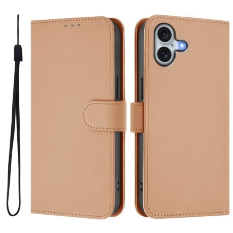 Чохол-книжка Skin Feel S-type для iPhone 16 Plus - золотий