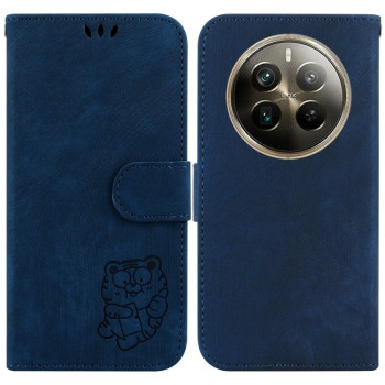 Чохол-книжка Little Tiger Embossed Leather на Realme 12 Pro / 12 Pro+ - синій