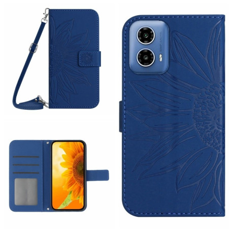 Чехол-книжка Skin Feel Sun Flower для Motorola Moto G85 5G - синий