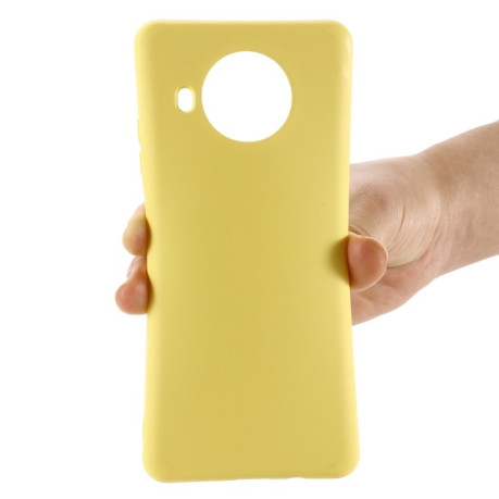 Силіконовий чохол Solid Color Liquid Silicone на Xiaomi Mi 10T Lite - жовтий
