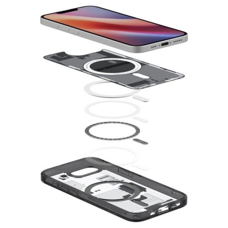 Оригинальный чехол Spigen Ultra Hybrid  Zero One Mag для iPhone 16e - Black