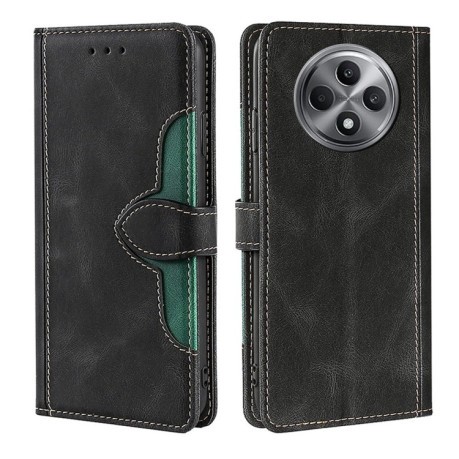Чохол-книжка Stitching Skin Feel для OPPO Reno12 F/12 FS 5G - чорний