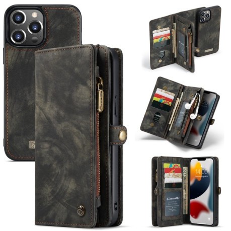 Чохол-гаманець CaseMe 008 Series Zipper Style на iPhone 13 Pro - чорний