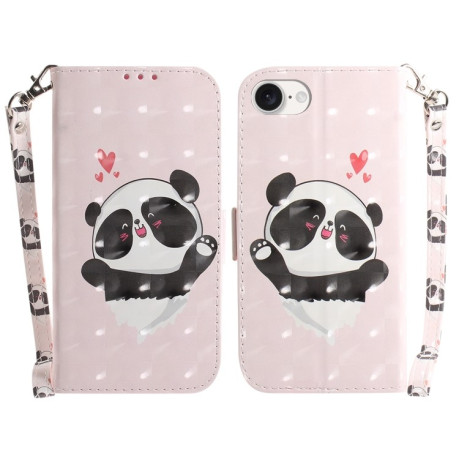 Чехол-книжка 3D Painting для iPhone 16e - Panda