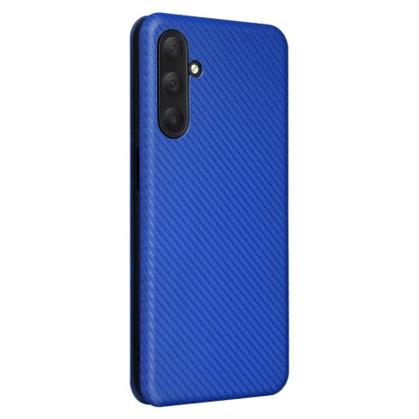 Чохол-книжка Carbon Fiber Texture на Samsung Galaxy M54 5G - синій
