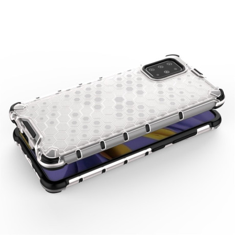Противоударный чехол Honeycomb на Samsung Galaxy M51 - белый