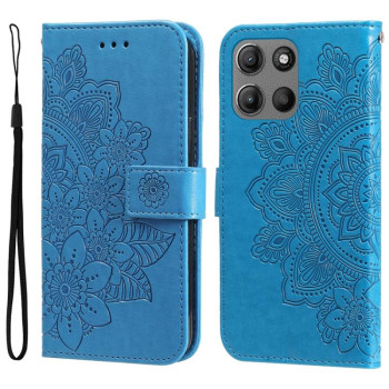 Чохол-книжка 7-petal Flowers Embossing для Motorola Moto G15/G15 Power - синій
