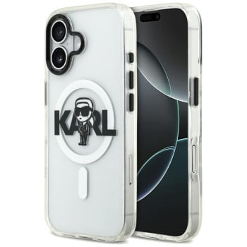 Оригінальний прозорий чохол Karl Lagerfeld IML Karl Sketch Logo з MagSafe на iPhone 17 - Transparent