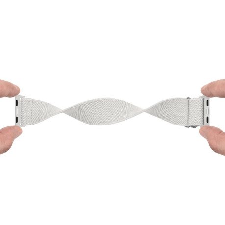 Ремінець Polyester Nylon для Apple Watch 10 46mm/Ultra 49mm / Series 8/7 45mm / 44mm / 42mm/45mm/44mm/42mm - білий