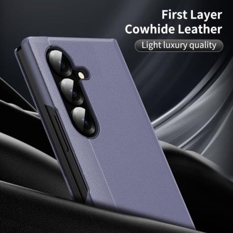 Чехол-книжка Smart View Window Leather на Samsung Galaxy Fold 7 5G - фиолетовый