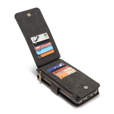 Шкіряний чохол-гаманець CaseMe з відділенням для кредитних карток на Samsung Galaxy S8/G950- чорний