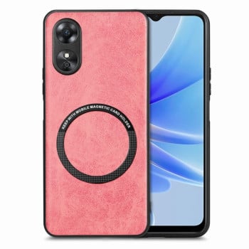 Противоударный чехол Solid Color (Magsafe) для OPPO A17 - рожевый