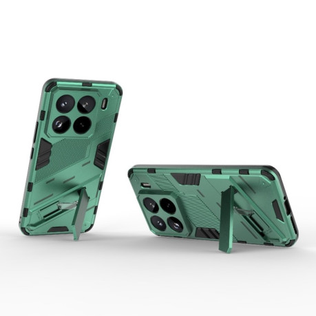 Противоударный чехол Punk Armor для Xiaomi 15 Pro 5G - зеленый