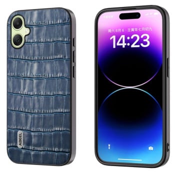 Чохол протиударний ABEEL Crocodile Texture Genuine Leather для Samsung Galaxy A05 - синій