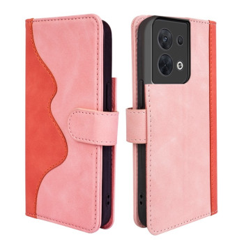 Чохол-книжка Stitching Wave для Reno8 - рожевий