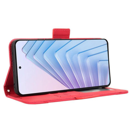 Чехол-книжка Skin Feel Calf на Xiaomi Redmi Note 14 4G 164.84mm EU Version - красный