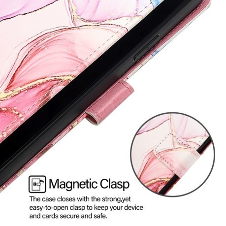 Чехол-книжка PT003 Marble Pattern на  Realme Note 50 4G / Realme C51 4G Global - розовое золото