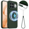 Силиконовый чехол Shockproof Silicone с Magsafe на Xiaomi Redmi K90 Pro Max / Poco F8 Ultra — тёмно-зелёный