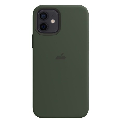 Силиконовый чехол Silicone Case Cyprus Green на iPhone 12 mini with MagSafe - премиальное качество