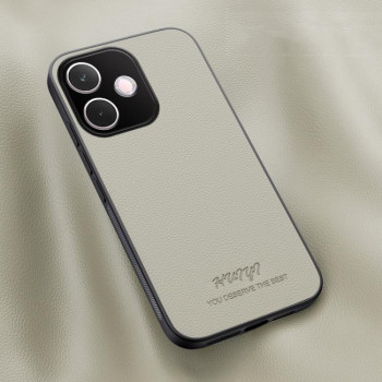 Чехол HUIYI Leather Magnetic для OPPO A5 Pro 5G - білий