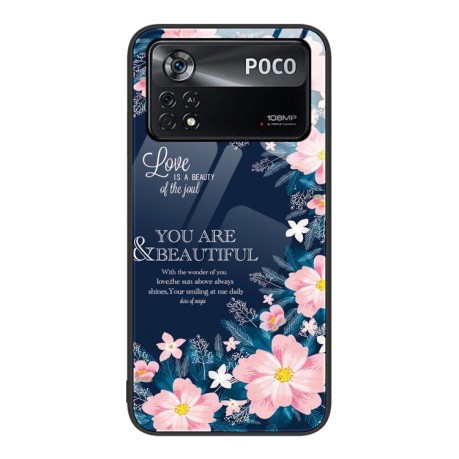 Чохол Colorful Painted Glass Xiaomi Poco X4 Pro 5G - Flower
