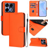 Чехол-книжка Skin Feel Solid Color Leather для Infinix Note 40 4G - оранжевый