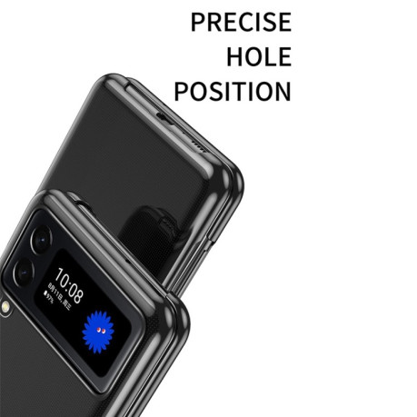 Противоударный чехол Electroplated Folding для Samsung Galaxy Z Flip3 5G - синий
