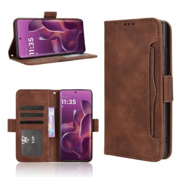 Чехол-книжка Skin Feel Calf на Motorola Edge 60 Pro - коричневий