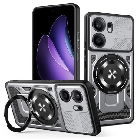 Ударозахисний чохол Armor Rotating Holder MagSafe на OPPO Reno13 F 5G - сірий