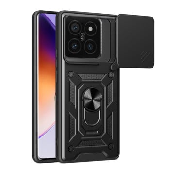 Противоударный чехол Camera Sliding для Xiaomi 14T Pro 5G - черный