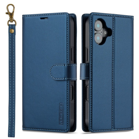 Чехол-книжка LCIMEEKE L2 Series Detachable Magsafe для iPhone 16 - синий