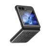 Противоударный чехол Crocodile Texture Leather Folding для Samsung Galaxy Flip 5 - черный