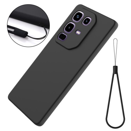 Силиконовый чехол Solid Color Liquid Silicone на Infinix Note 50 4G / 50 Pro 4G - черный