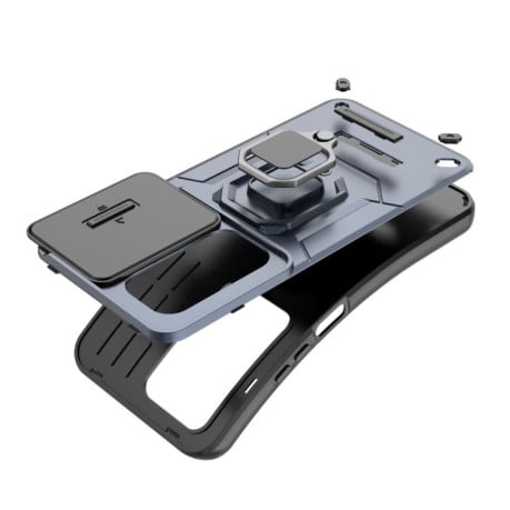 Противоударный чехол Sliding Camshield на Xiaomi Redmi 15 5G / 4G EU 171mm - фиолетовый