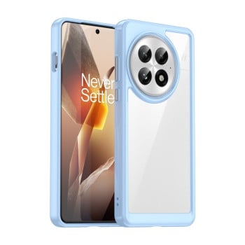 Противоударный чехол  Colorful Acrylic Series с цветной силиконовой боковиной на OnePlus 13 - синий