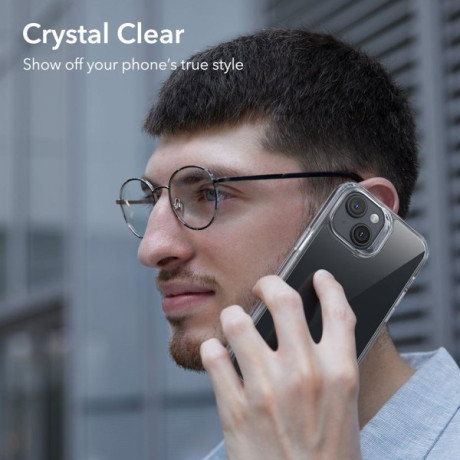 Стеклянный чехол ESR Ice Shield Series для iPhone 15 - Clear