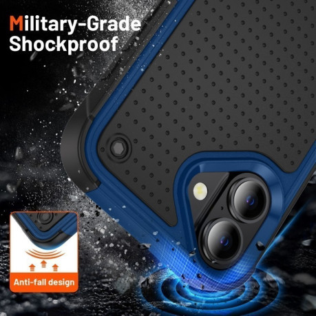 Протиударний чохол PC + TPU Shockproof Protective для iPhone 16 - Blue+Black