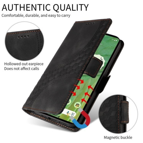 Чохол-книжка Embossed Rhombus Starry Leather для Xiaomi 14T Pro - чорний