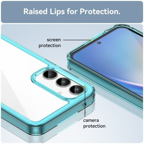 Противоударный чехол Colorful Acrylic Series для Samsung Galaxy A55 - синий
