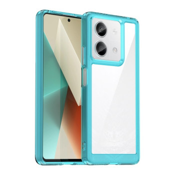 Противоударный чехол  Colorful Acrylic Series с цветной силиконовой боковиной на Xiaomi Redmi Note 13 5G - синий