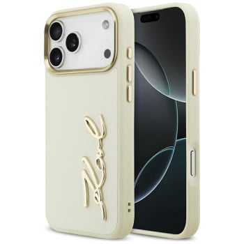 Оригінальний чохол Karl Lagerfeld Karl Script Logo на iPhone 17 Pro Max - Beige