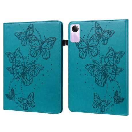 Чехол-книжка Butterfly Rose Embossed для Xiaomi Redmi Pad SE - синий