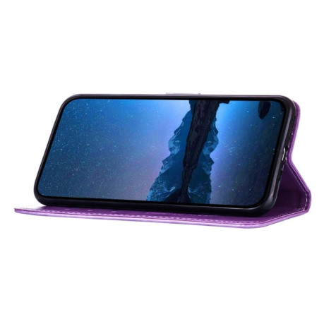 Чехол-книжка Embossed Butterfly для Infinix Smart 8 Plus / Smart 8 Pro - фиолетовый