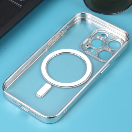 Протиударний чохол MagSafe Electroplating Straight для iPhone 14 Pro Max - сріблястий