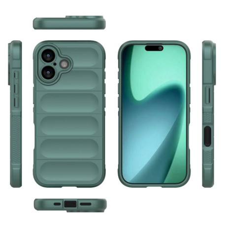 Силиконовый чехол Magic Flannel для iPhone 17 - зеленый