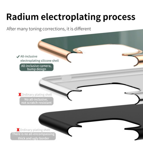 Противоударный чехол 6D Electroplating Full Coverage with Magnetic Ring для Samsung Galaxy A53  - белый