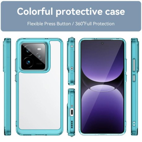 Противоударный чохол Colorful Acrylic Series для Realme GT 7 Pro - синий